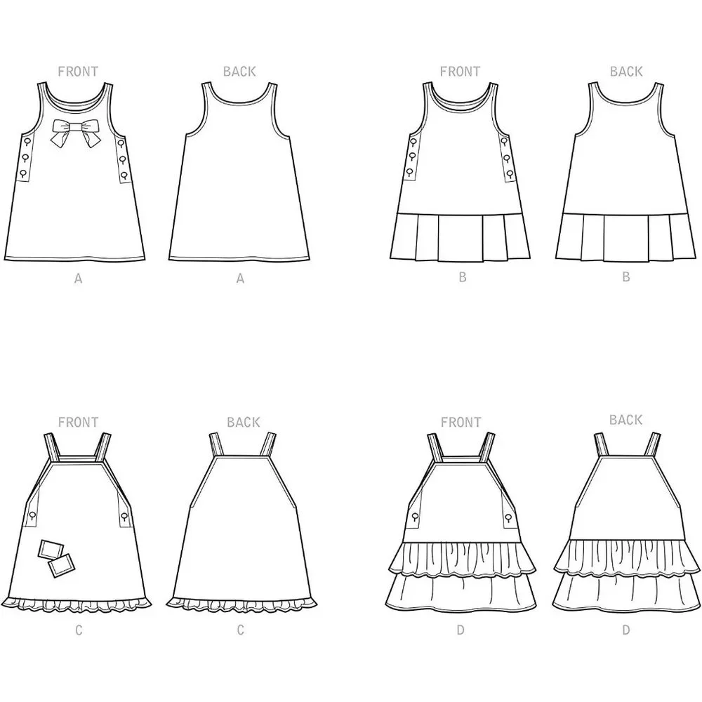 Simplicity Sewing Pattern S9196 Girls Ruffle Jumper Sizes 3-8‎ Uncut FF